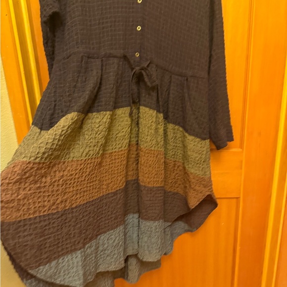 FREE PEOPLE Ray Of Light Midi Dress Violet Plum Combo - Picture 8 of 13